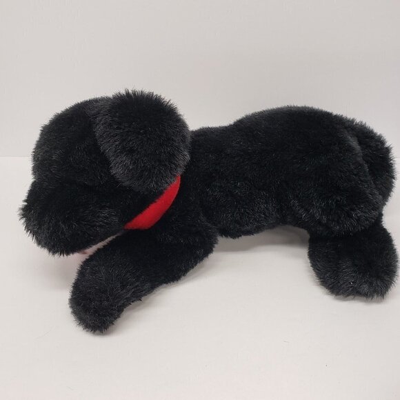 Gund 16" Eddie Bauer Black Labrador Puppy Dog 1996 Red Scarf Vintage Plush - Picture 1 of 10